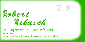 robert mikusch business card
